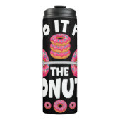 Dumbbell ich mache es für Donuts Thermosbecher (Vorderseite)