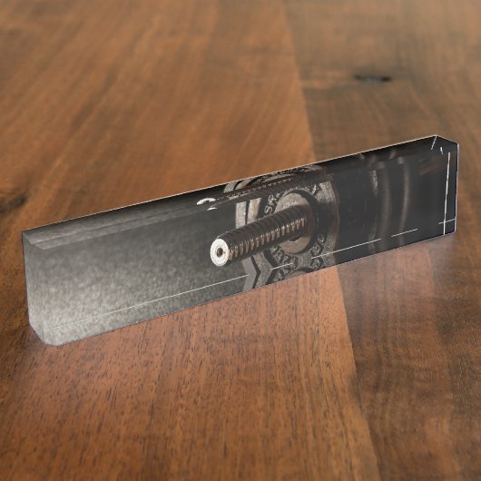 Dumbbell Namensplakette (Seite)