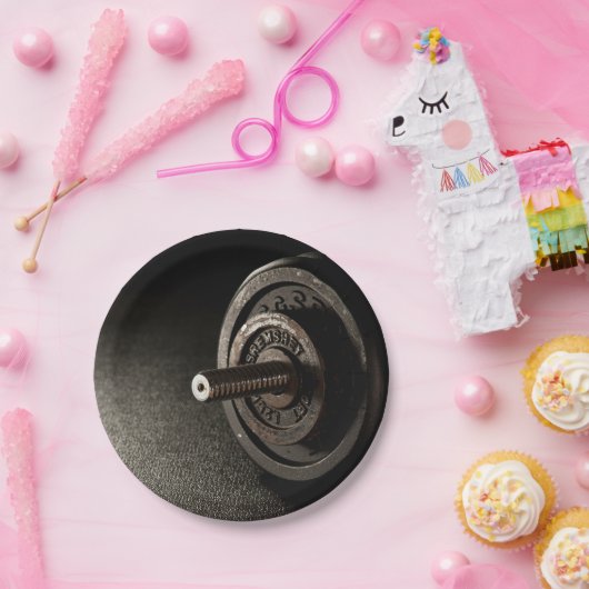 Dumbbell Pappteller (Party)