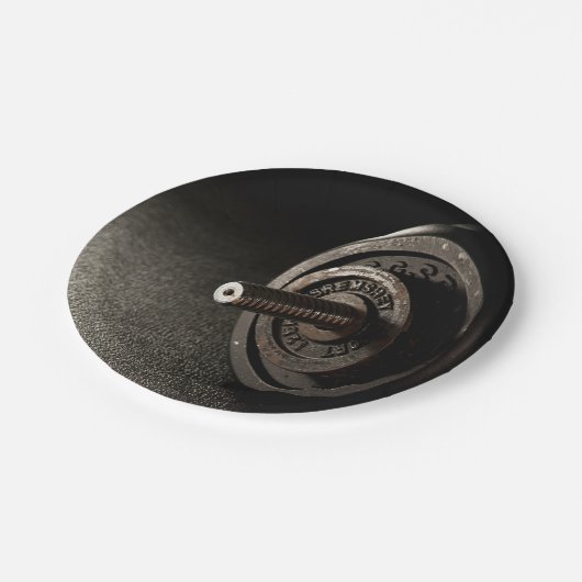 Dumbbell Pappteller (Schrägansicht)