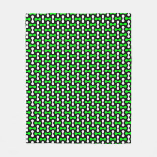 dumbbell  pattern 2 in 1 repeat blancky fleecedecke