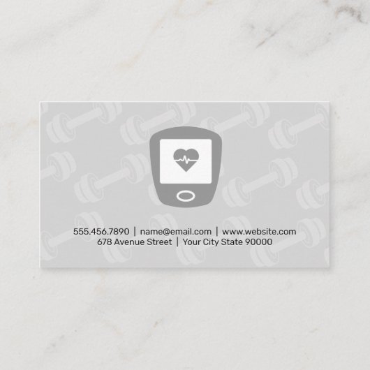 Dumbbell Pattern | Herzfrequenzmonitor Visitenkarte (Rückseite)