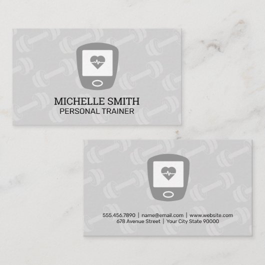 Dumbbell Pattern | Herzfrequenzmonitor Visitenkarte (Vorne/Hinten)