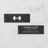 Dumbbell | Personal Trainer (Tonschiefer) Mini Visitenkarte (Vorne/Hinten)