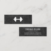 Dumbbell | Personal Trainer (Tonschiefer) Mini Visitenkarte (Vorne/Hinten)