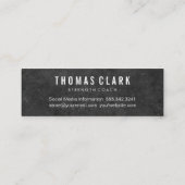 Dumbbell | Personal Trainer (Tonschiefer) Mini Visitenkarte (Rückseite)