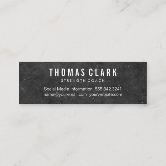 Dumbbell | Personal Trainer (Tonschiefer) Mini Visitenkarte (Rückseite)