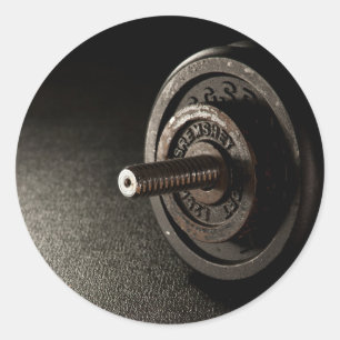 Dumbbell Runder Aufkleber
