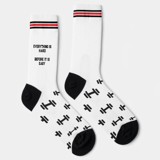 Dumbbells Motivation Sport Socken (Rechts)
