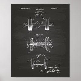 Dumbell 1928 Patentkunst - Tafel Poster