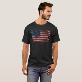 Dumbell Bar Workout Gym USA Flag 4. Juli Patriot T-Shirt (Vorne ganz)