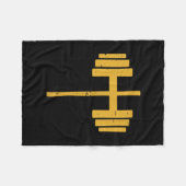 Dumbell Cross Barbell Jesus Funny Christlich Works Fleecedecke (Vorderseite (Horizontal))