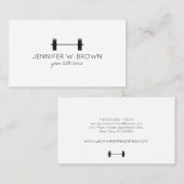 Dumbell Fitness Instructor Personal Trainer Visitenkarte (Vorne/Hinten)