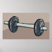 Dumbell Gewicht Fitness Poster (Vorne)