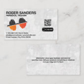 Dumbell-Gewicht-Logo | QR Visitenkarte (Vorne/Hinten)