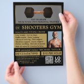 Dumbell Gewicht, Personal Trainer, Gymnastikwerbun Flyer (Hand)