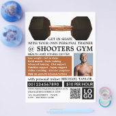 Dumbell Gewicht, Personal Trainer, Gymnastikwerbun Flyer (Einzeln)