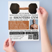 Dumbell Gewicht, Personal Trainer, Gymnastikwerbun Flyer (Hand)