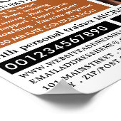 Dumbell Gewicht, Personal Trainer, Gymnastikwerbun Poster (Ecke)