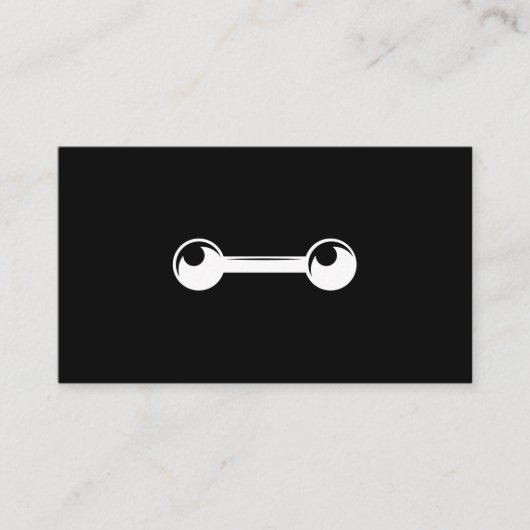 Dumbell Icon | FITNESS | Personal Trainer Visitenkarte (Vorderseite)