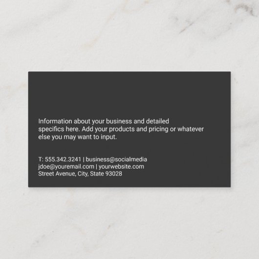 Dumbell-Logo | Fitness Gym Visitenkarte (Rückseite)