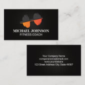 Dumbell-Logo | Fitness Visitenkarte (Vorne/Hinten)
