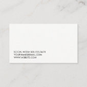 Dumbell-Logo | Metallischer Hintergrund Visitenkarte (Rückseite)