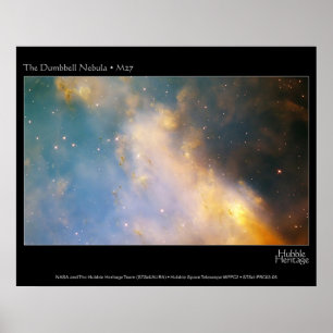 Dumbell Nebula M27 Hubble Teleskop Poster