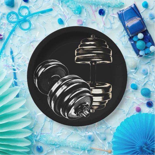 Dumbell-Party Pappteller (Party)