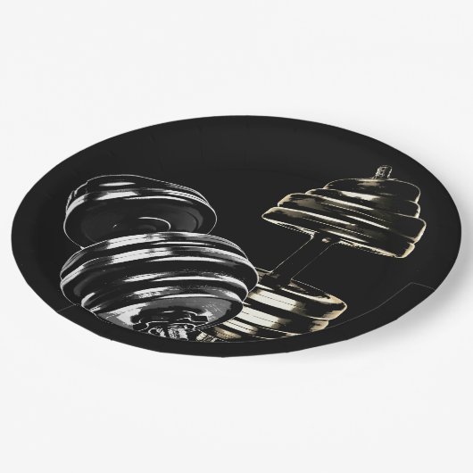 Dumbell-Party Pappteller (Schrägansicht)