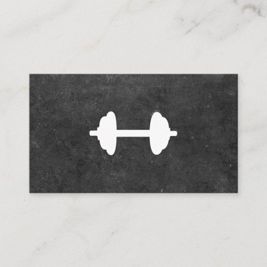 Dumbell Personal Trainer (Schiefer) Visitenkarte (Vorderseite)