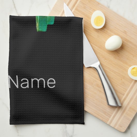 Dumbell Retro Bodybuilder Gym Fitness oder Trainer Geschirrtuch (Viertel Falte)