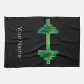 Dumbell Retro Bodybuilder Gym Fitness oder Trainer Geschirrtuch (Horizontal)