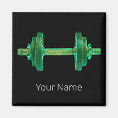 Dumbell Retro Bodybuilder Gym Fitness oder Trainer Magnet (Vorne)