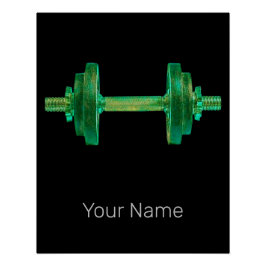 Dumbell Retro Bodybuilder Gym Fitness oder Trainer Poster