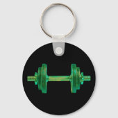 Dumbell Retro Bodybuilder Gym Fitness oder Trainer Schlüsselanhänger (Vorderseite)