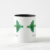 Dumbell Retro Bodybuilder Gym Fitness oder Trainer Tasse (Zentrum)