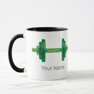 Dumbell Retro Bodybuilder Gym Fitness oder Trainer Tasse