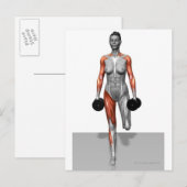 Dumbell Single Leg Deadlift 4 Postkarte (Vorne/Hinten)