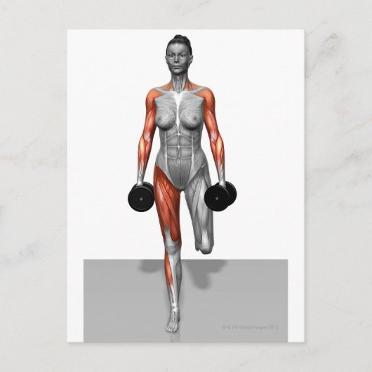 Dumbell Single Leg Deadlift 4 Postkarte (Vorderseite)