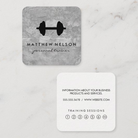 Dumbell Weight Grunge Loyalty Cards Treuekarte (Vorne/Hinten)