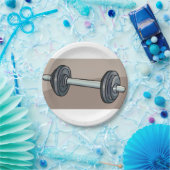 Dumbell Weight Pappteller (Party)