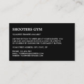 Dumbell Weight, Personal Trainer, Fitnesslehrer Visitenkarte (Rückseite)