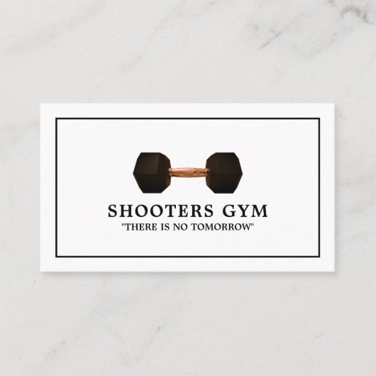 Dumbell Weight, Personal Trainer, Fitnesslehrer Visitenkarte (Vorderseite)