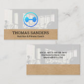 Dumbell-Weight-Symbol | Gym Visitenkarte (Vorne/Hinten)