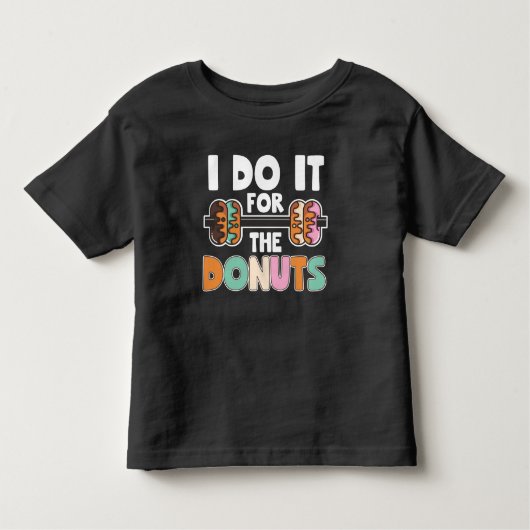 Dumbell Weightheben Donut Dessous Gym Workout Kleinkind T-shirt (Vorderseite)