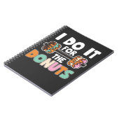 Dumbell Weightlift Donut Dessert Gym Workout Notizblock (Linke Seite)