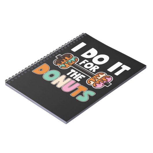 Dumbell Weightlift Donut Dessert Gym Workout Notizblock (Linke Seite)