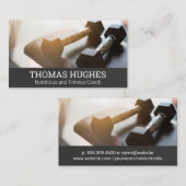 Dumbell Weights auf der Gym-Bank Visitenkarte (Vorne/Hinten)