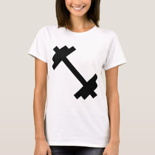 Dumbells Barbellsmuskel-Turnhallen-Fitness T-Shirt